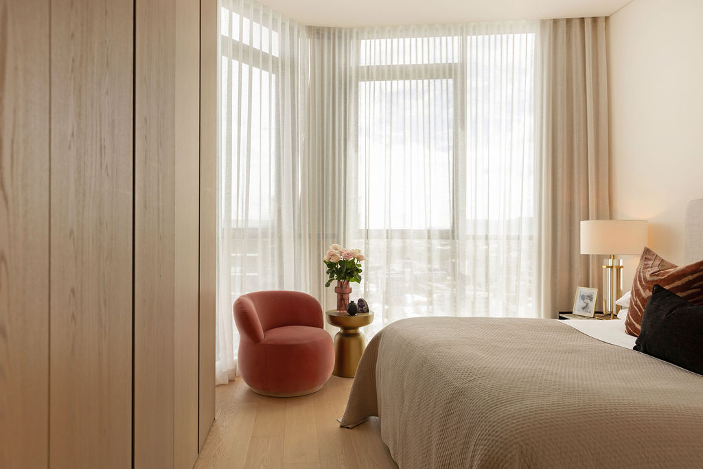 luxury-apartment-bedroom-sheer-curtains-soft-neutral-styling-bella-vie-interiors