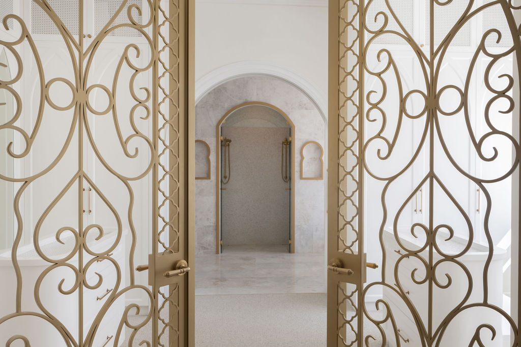 ornate-brass-arched-doors-luxury-bathroom-design-bella-vie-interiors